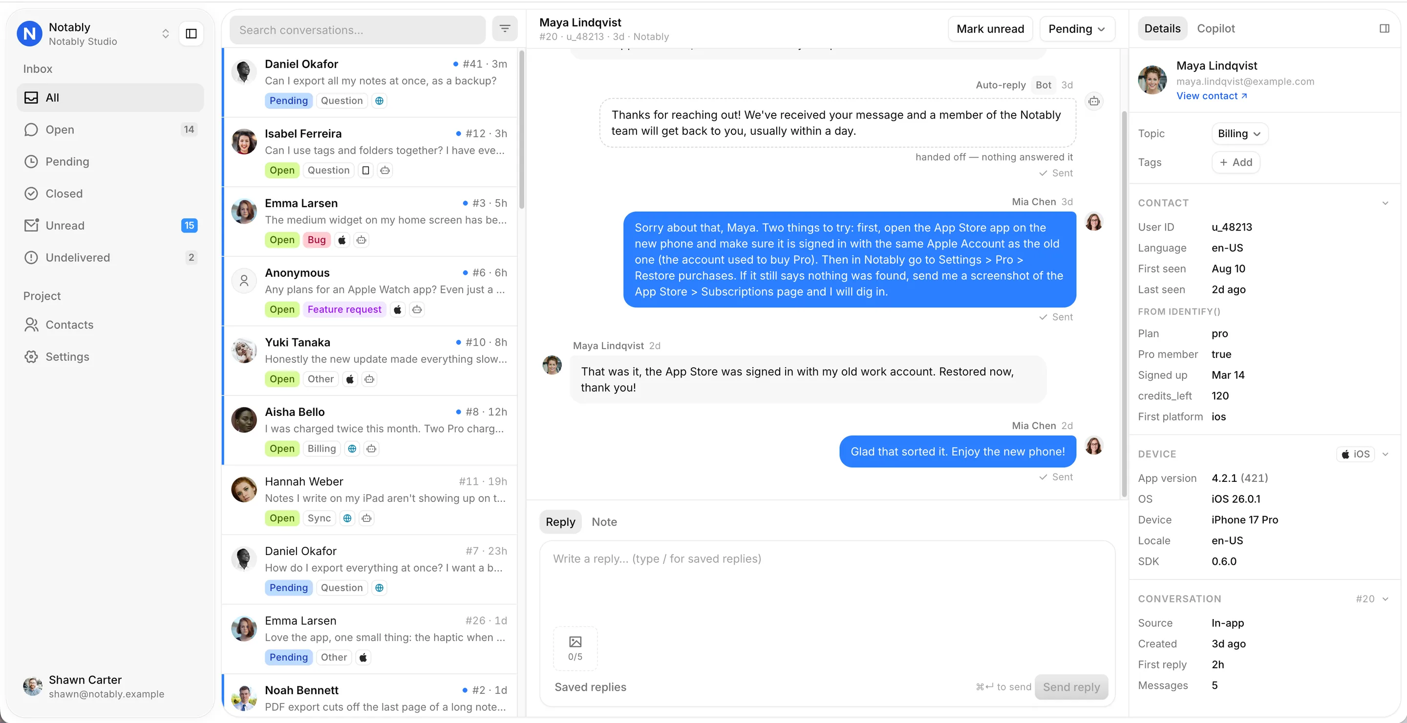 One inbox for every project